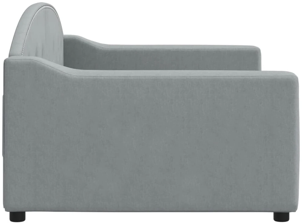 Sofa, šviesiai pilkos spalvos, 90x190cm, audinys
