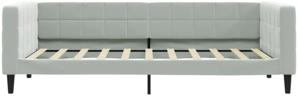 Sofa, šviesiai pilkos spalvos, 90x190cm, aksomas