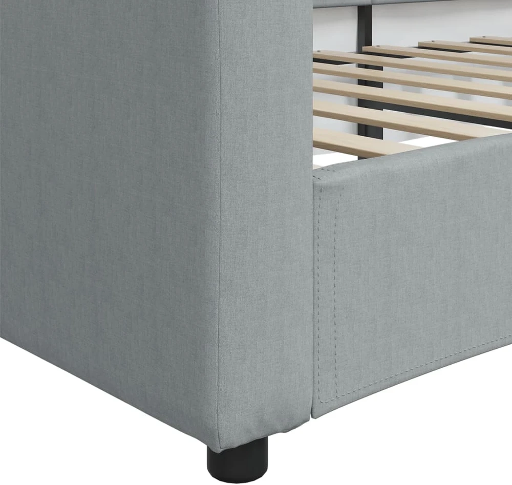 Sofa, šviesiai pilkos spalvos, 90x190cm, audinys