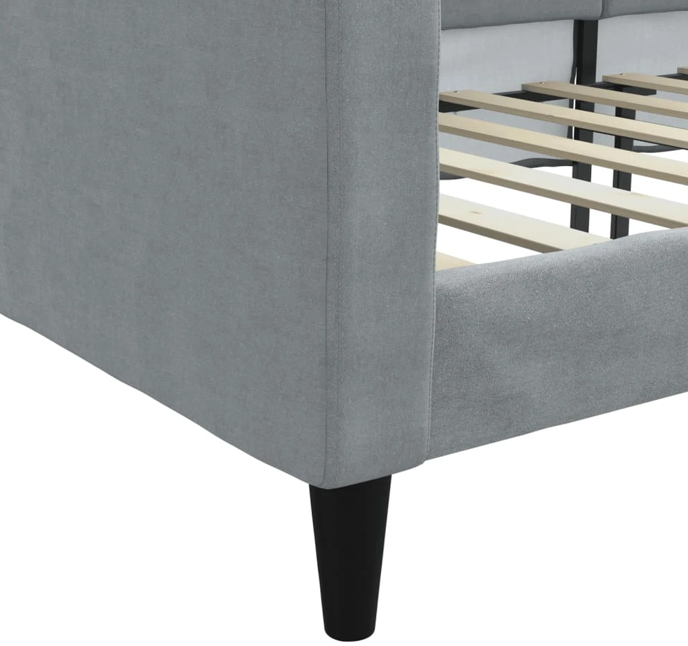 Sofa, šviesiai pilkos spalvos, 90x190cm, audinys