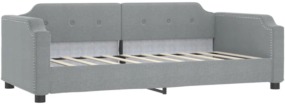 Sofa, šviesiai pilkos spalvos, 90x200cm, audinys