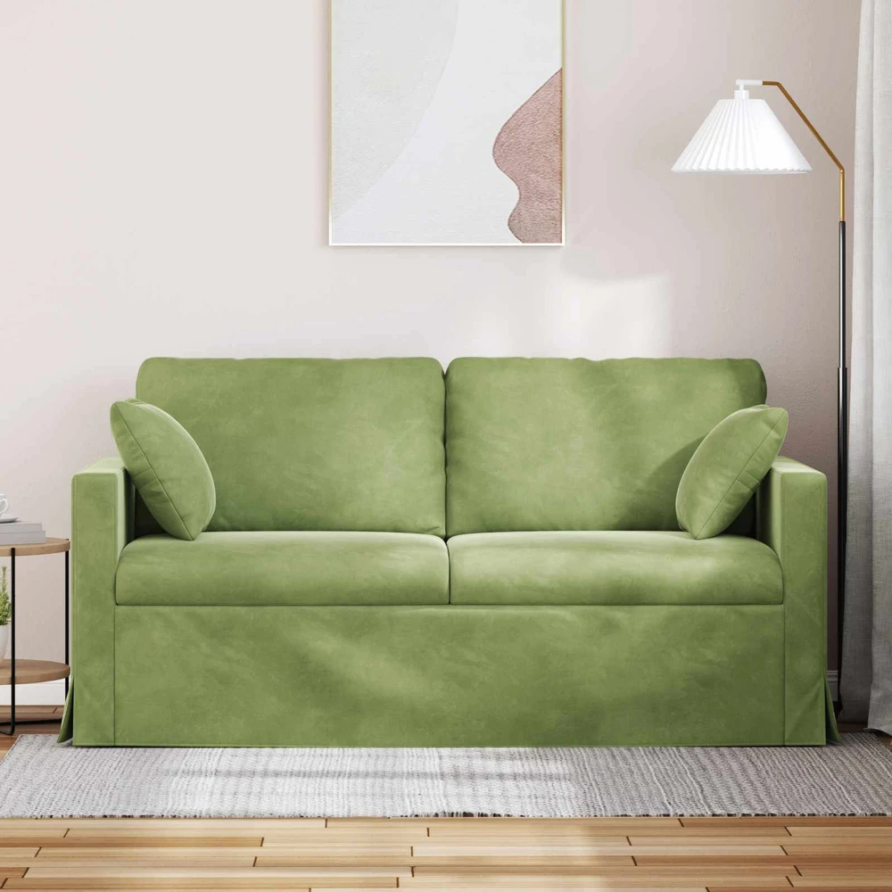 Sofa Šviesiai žalia 158 x 78 x 80 cm Aksomas