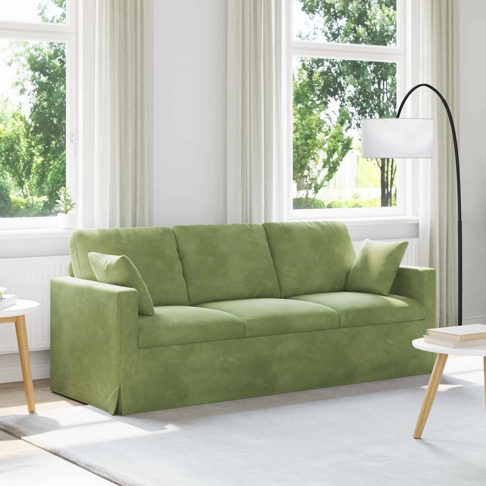 Sofa Šviesiai žalia 198 x 78 x 80 cm Aksomas