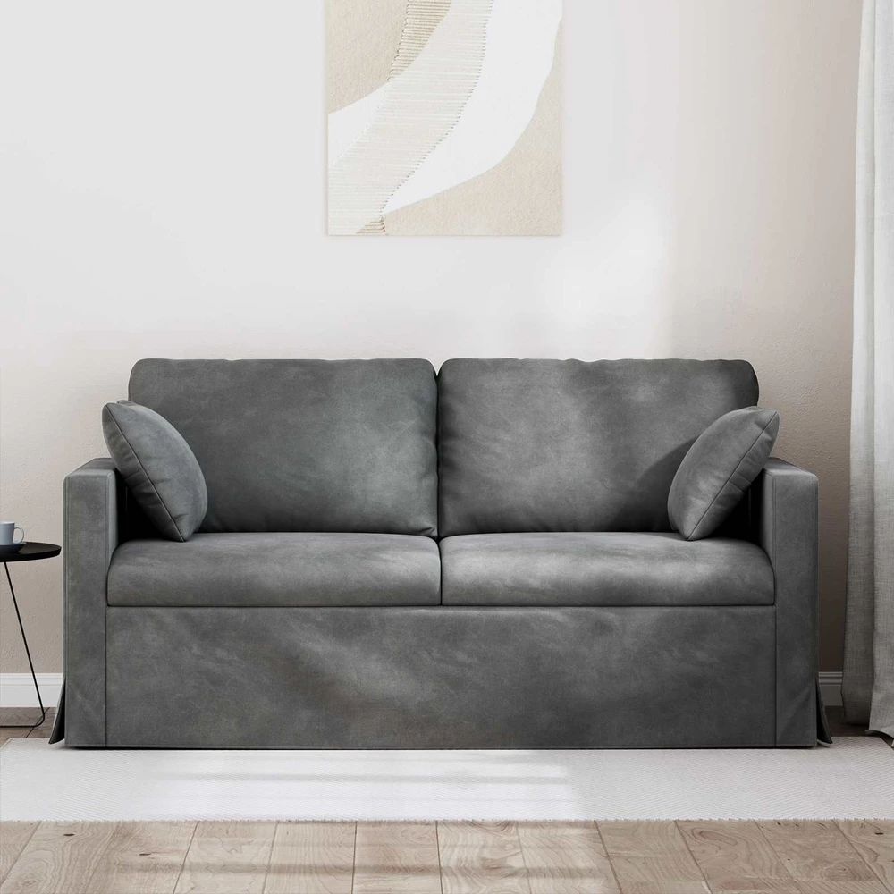 Sofa Tamsiai pilka 158 x 78 x 80 cm Aksomas