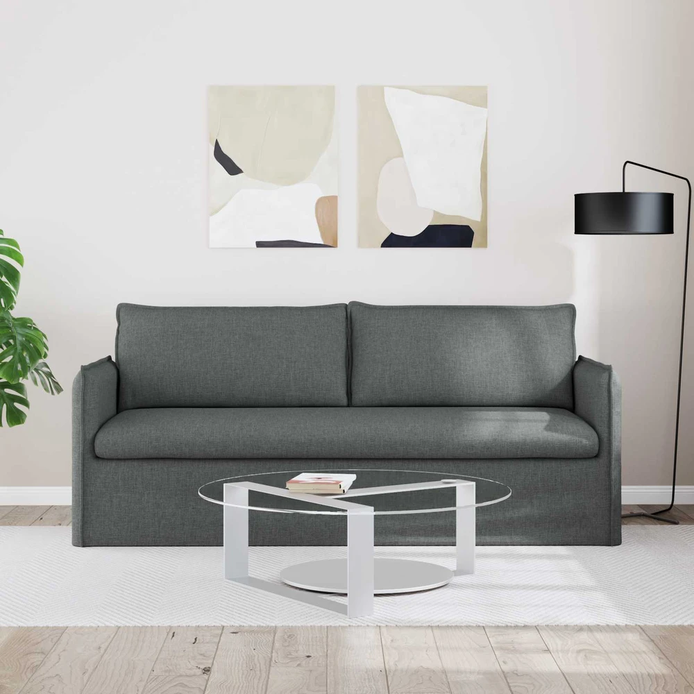 Sofa Tamsiai pilka 195 x 82 x 85 cm Metalas