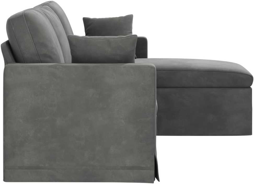 Sofa Tamsiai pilka 178 x 134 x 80 cm Aksomas