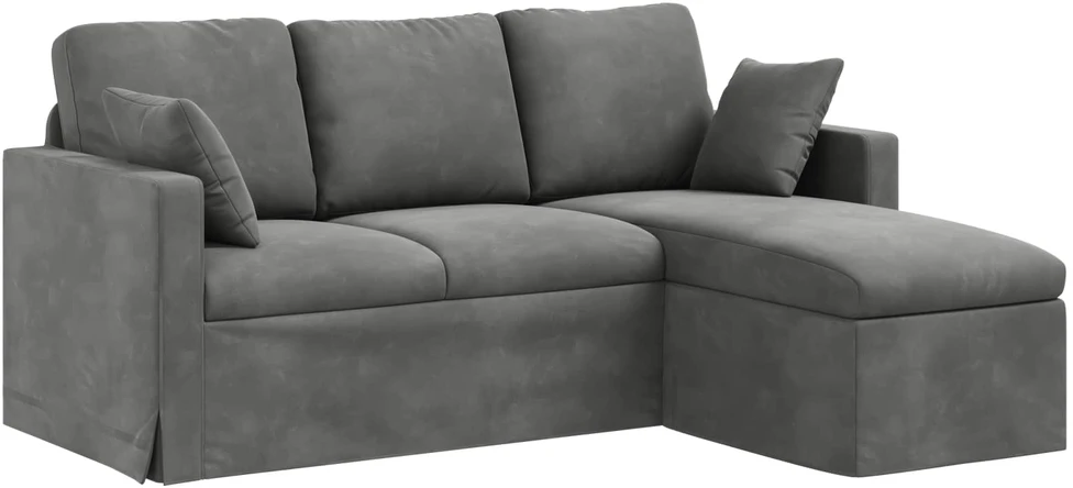 Sofa Tamsiai pilka 178 x 134 x 80 cm Aksomas