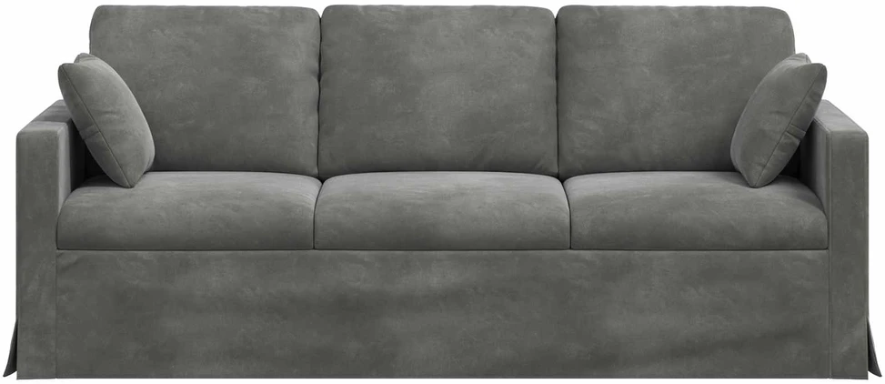 Sofa Tamsiai pilka 198 x 78 x 80 cm Aksomas