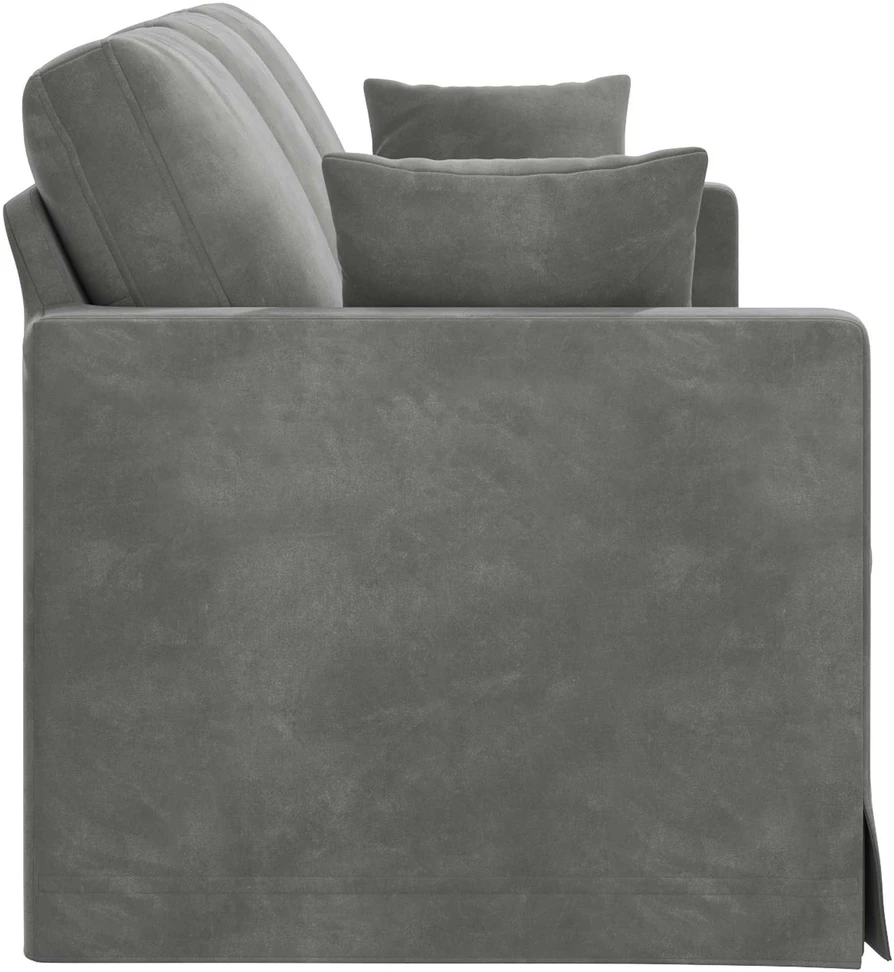 Sofa Tamsiai pilka 198 x 78 x 80 cm Aksomas