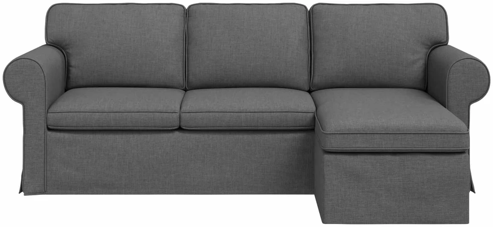 Sofa Tamsiai pilka 215 x 138 x 80 cm Metalas