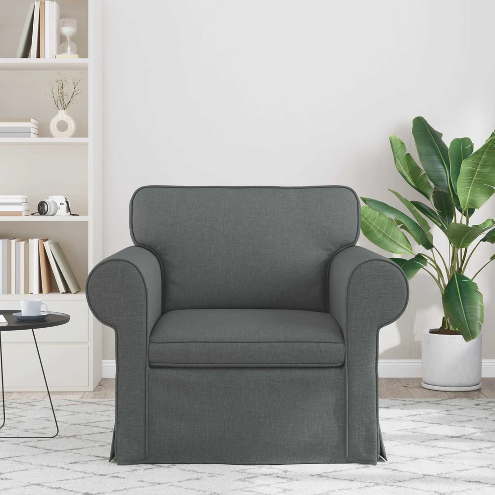 Fotelis Sofa Tamsiai pilka 215 x 82 x 80 cm Metalas