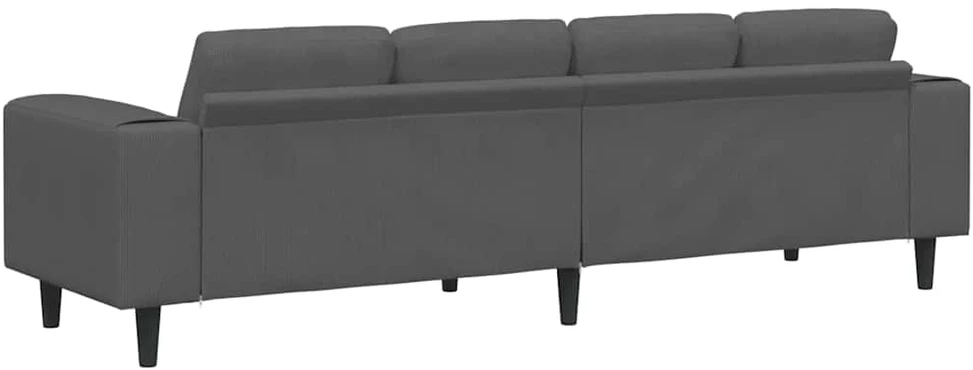 Sofa Tamsiai pilka 250 x 77 x 76 cm Kordūrinis audinys