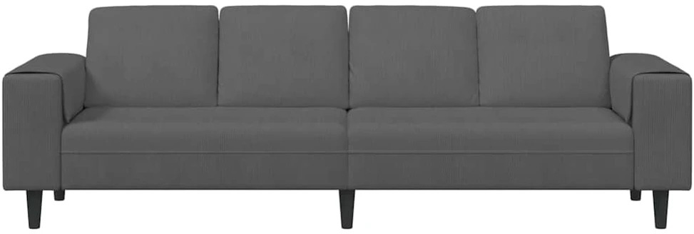 Sofa Tamsiai pilka 250 x 77 x 76 cm Kordūrinis audinys