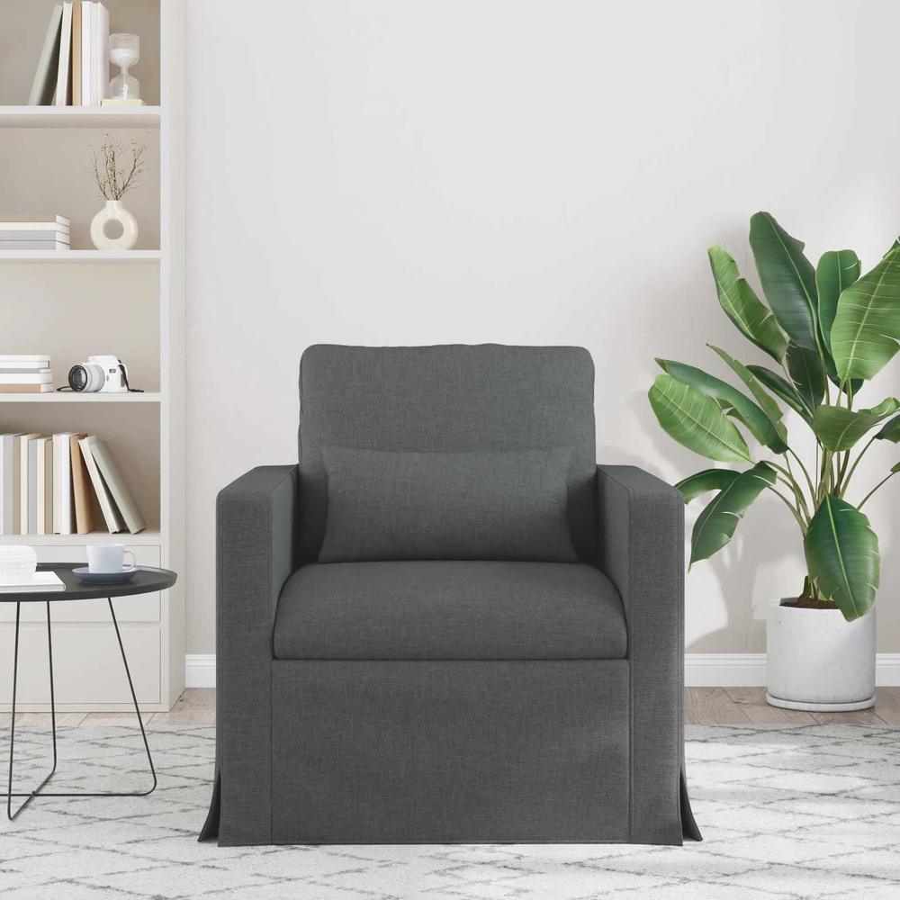 Fotelis Sofa Tamsiai pilka 78 x 78 x 80 cm Metalas