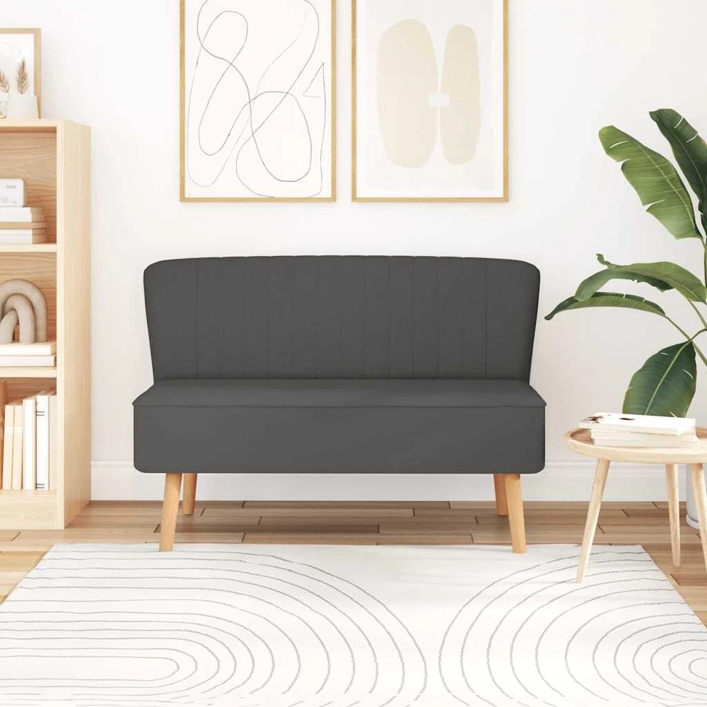 Sofa, tamsiai pilka, audinys, 117x55,5x77cm