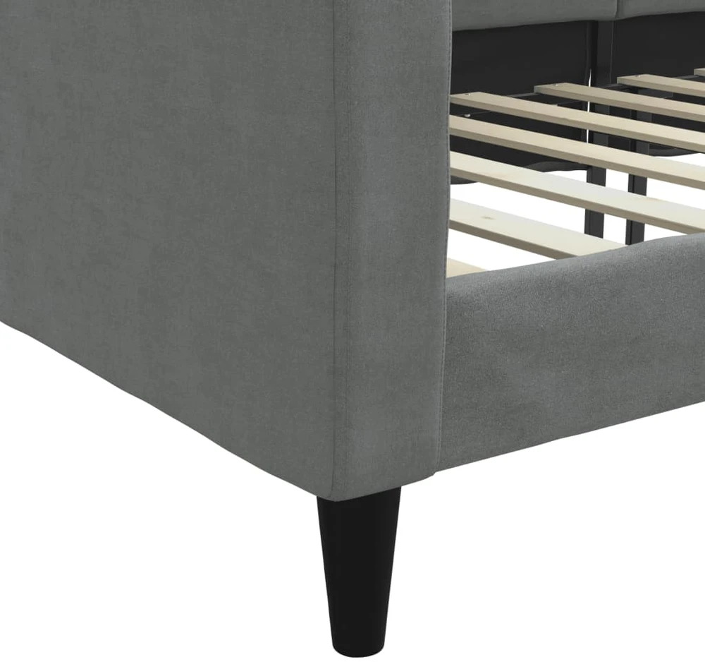 Sofa, tamsiai pilkos spalvos, 100x200cm, audinys