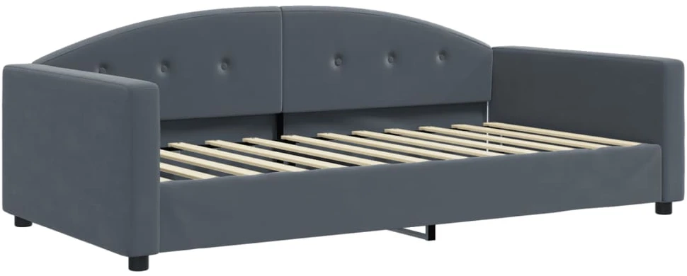 Sofa, tamsiai pilkos spalvos, 100x200cm, aksomas