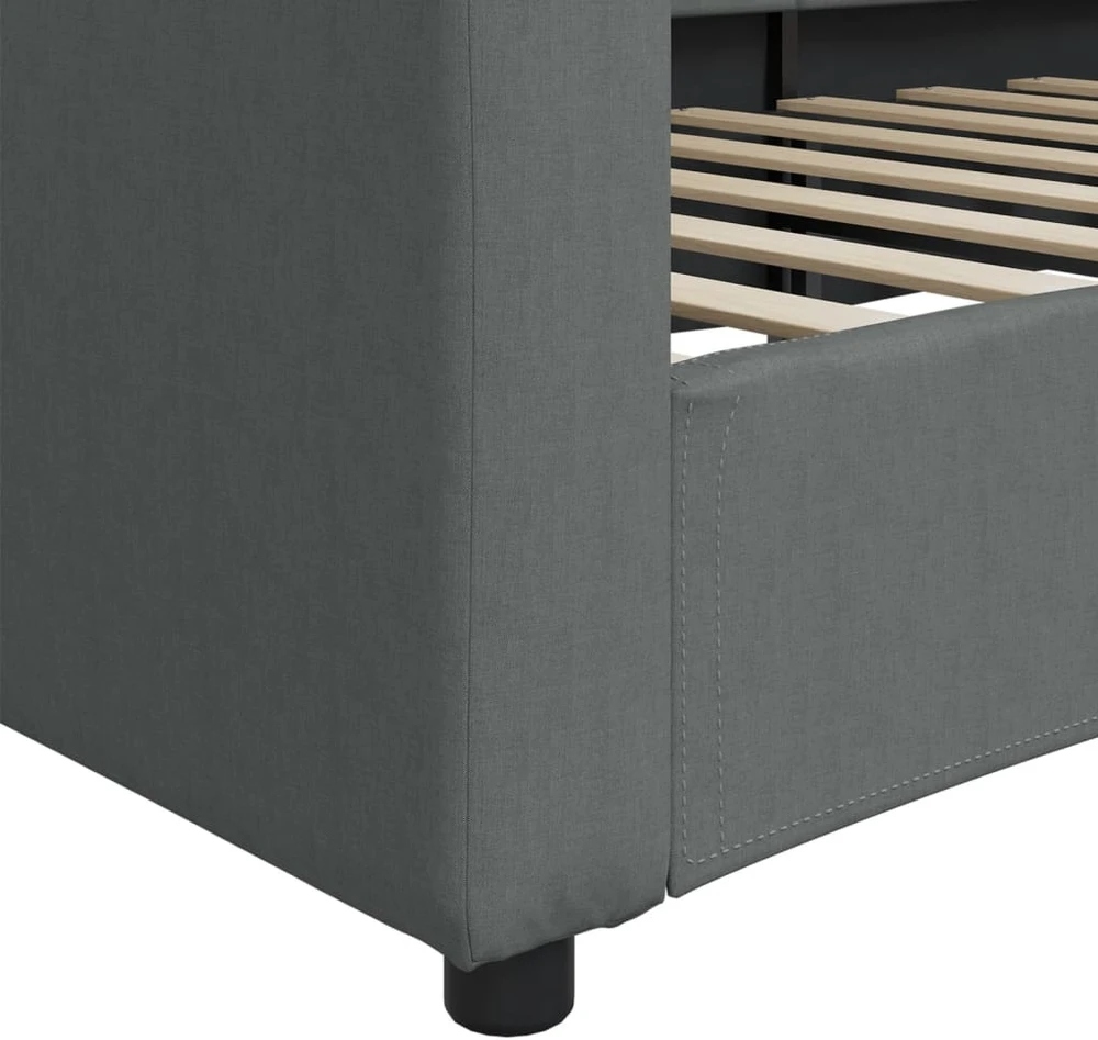 Sofa, tamsiai pilkos spalvos, 100x200cm, audinys
