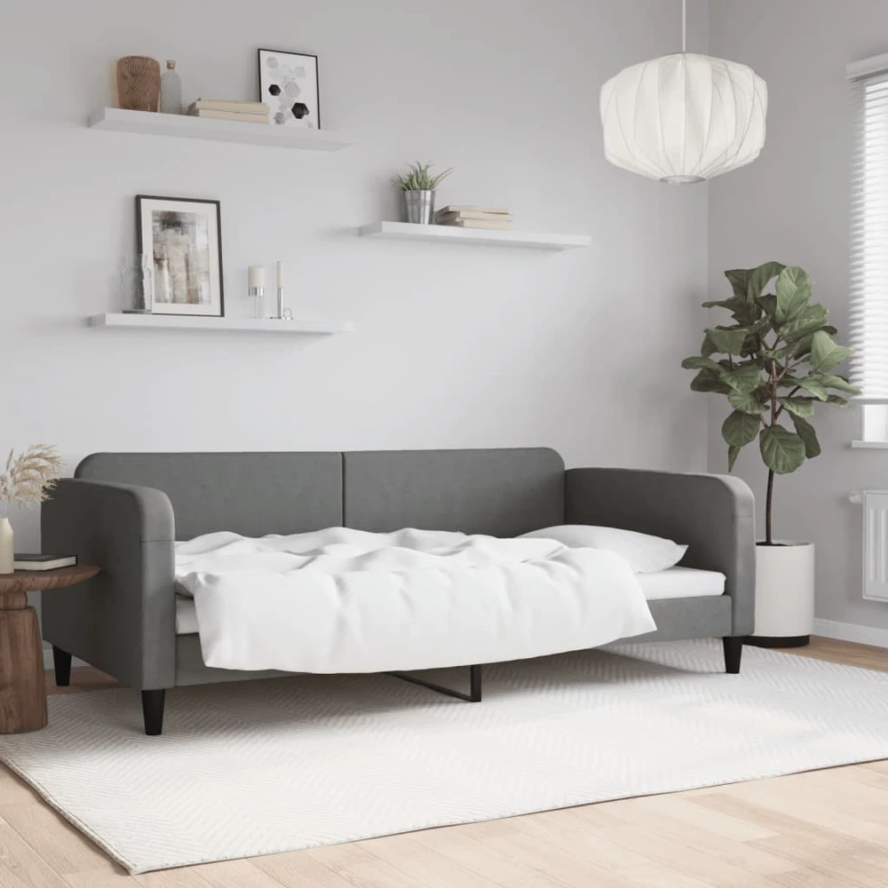Sofa, tamsiai pilkos spalvos, 100x200cm, audinys
