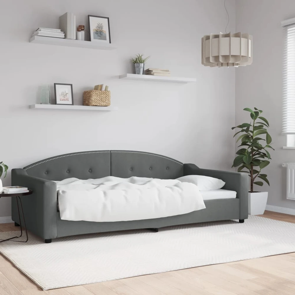 Sofa, tamsiai pilkos spalvos, 100x200cm, audinys