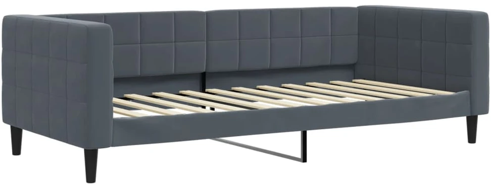 Sofa, tamsiai pilkos spalvos, 100x200cm, aksomas