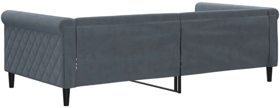 Sofa, tamsiai pilkos spalvos, 100x200cm, aksomas