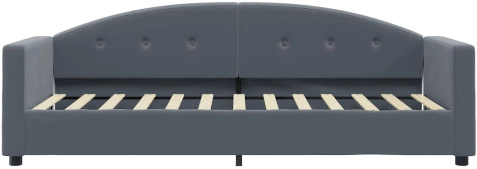 Sofa, tamsiai pilkos spalvos, 80x200cm, aksomas