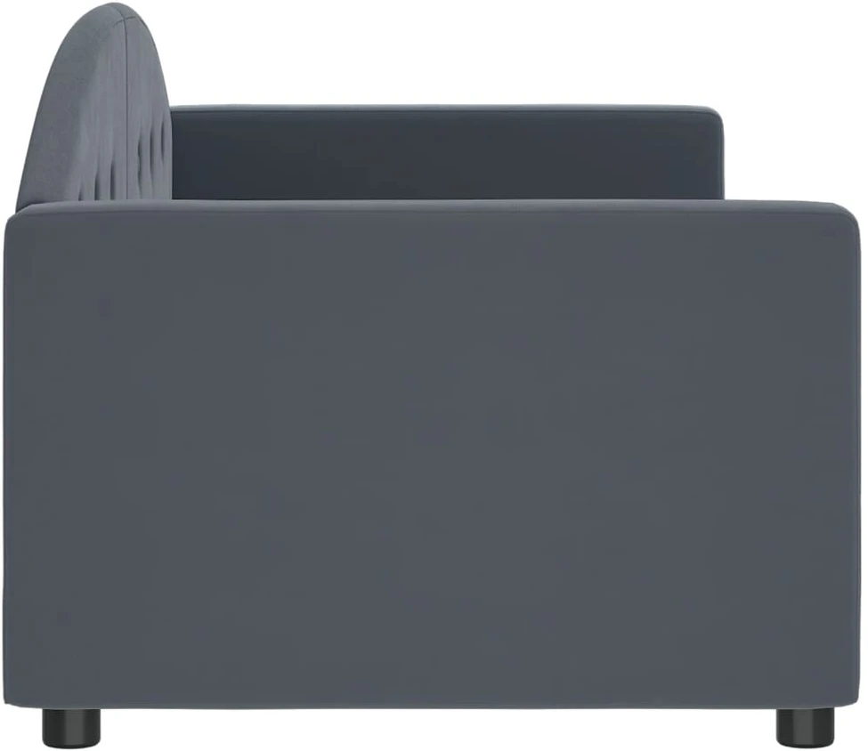 Sofa, tamsiai pilkos spalvos, 80x200cm, aksomas