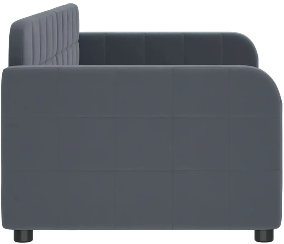 Sofa, tamsiai pilkos spalvos, 80x200cm, aksomas