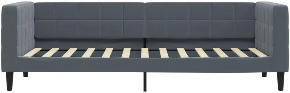 Sofa, tamsiai pilkos spalvos, 80x200cm, aksomas