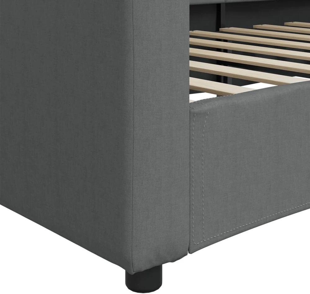 Sofa, tamsiai pilkos spalvos, 80x200cm, audinys