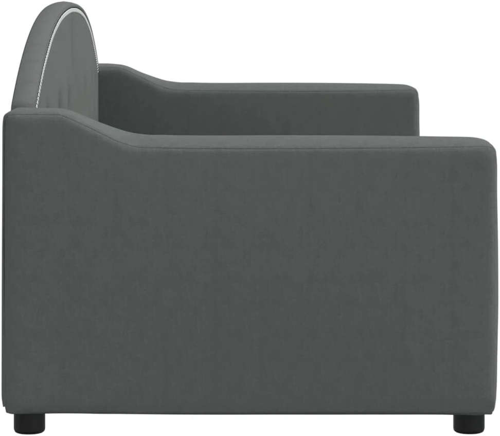 Sofa, tamsiai pilkos spalvos, 80x200cm, audinys