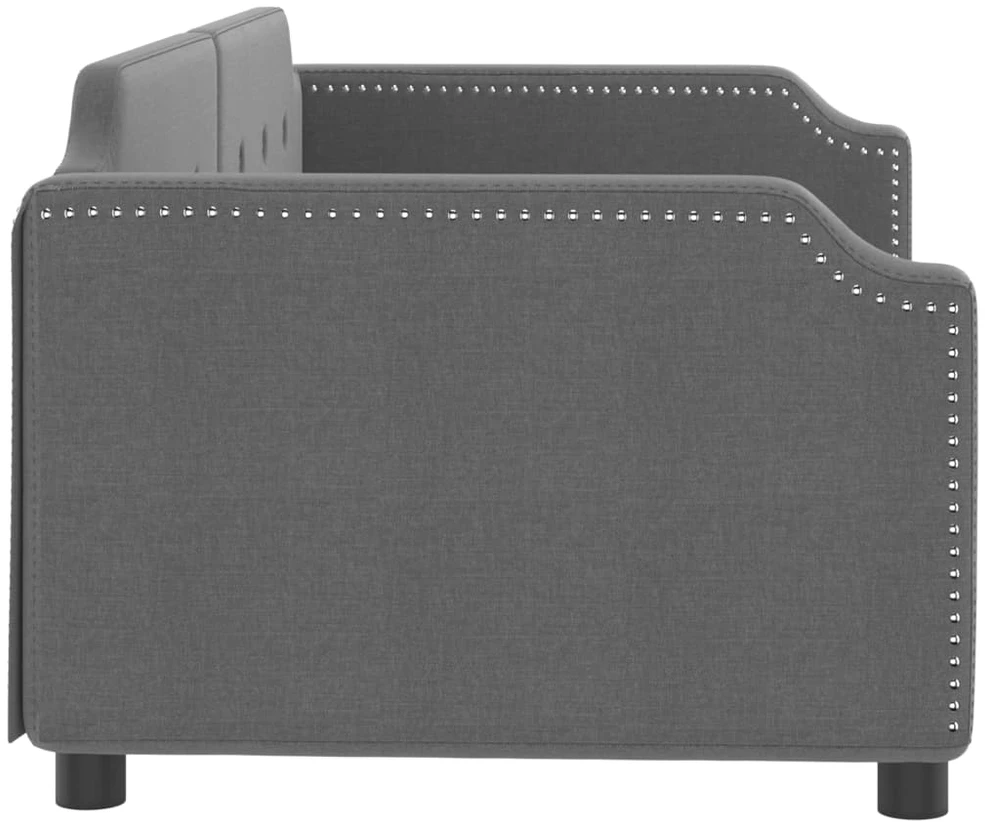 Sofa, tamsiai pilkos spalvos, 90x190cm, audinys