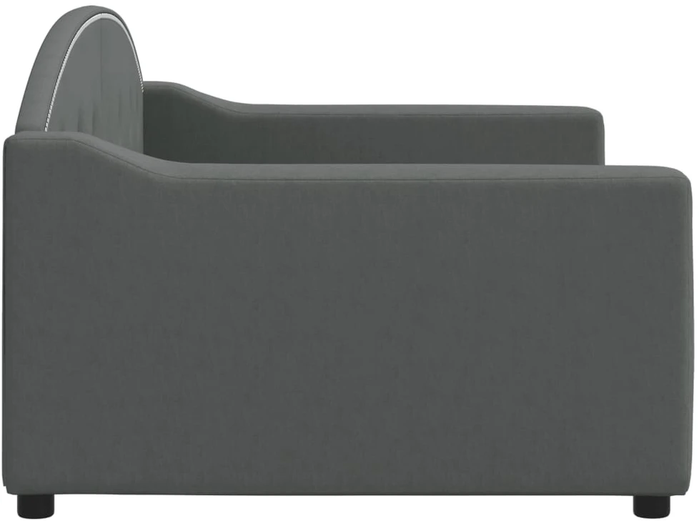 Sofa, tamsiai pilkos spalvos, 90x190cm, audinys