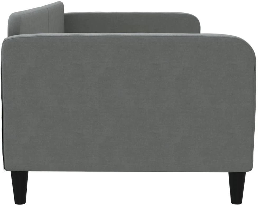 Sofa, tamsiai pilkos spalvos, 90x200cm, audinys
