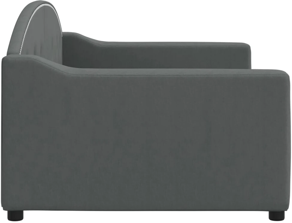 Sofa, tamsiai pilkos spalvos, 90x200cm, audinys