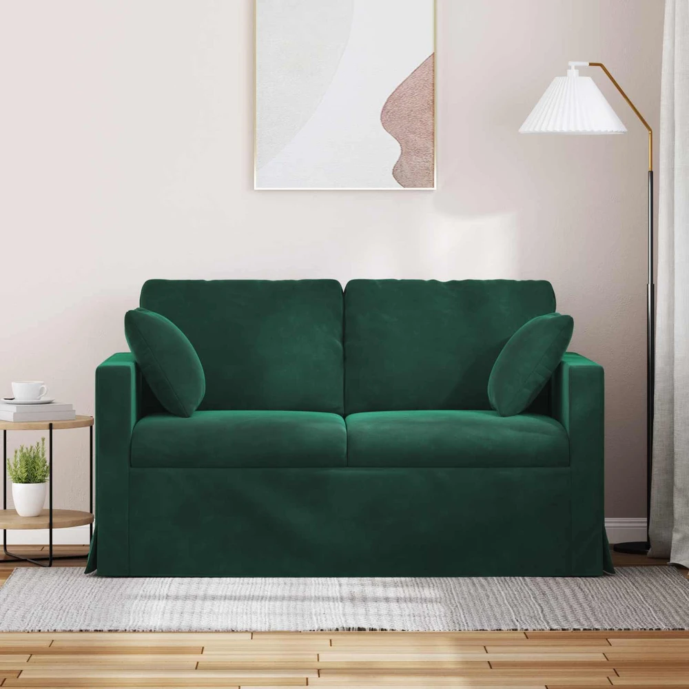 Sofa Tamsiai žalia 138 x 78 x 80 cm Aksomas