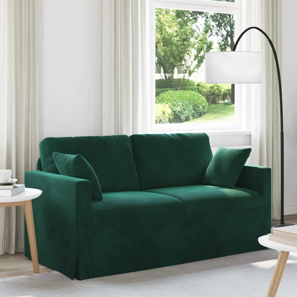 Sofa Tamsiai žalia 158 x 78 x 80 cm Aksomas