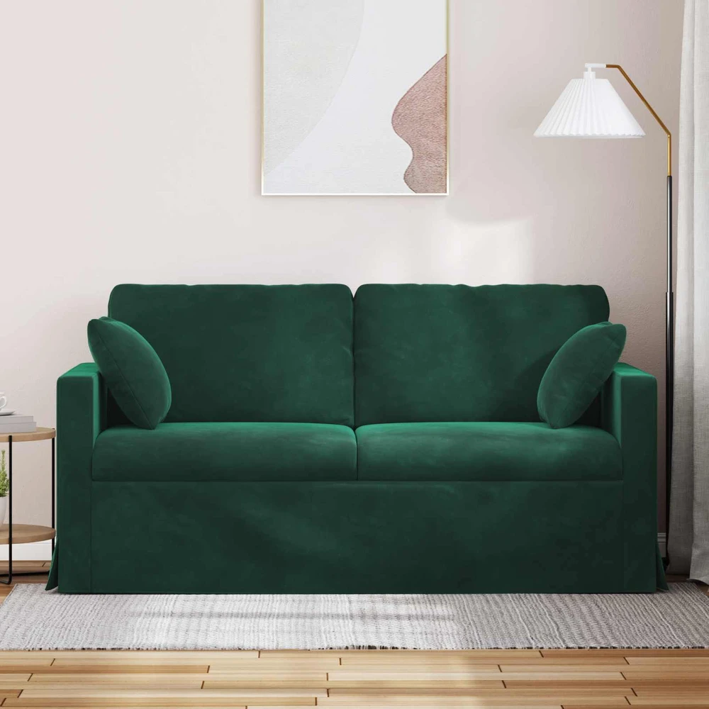 Sofa Tamsiai žalia 158 x 78 x 80 cm Aksomas