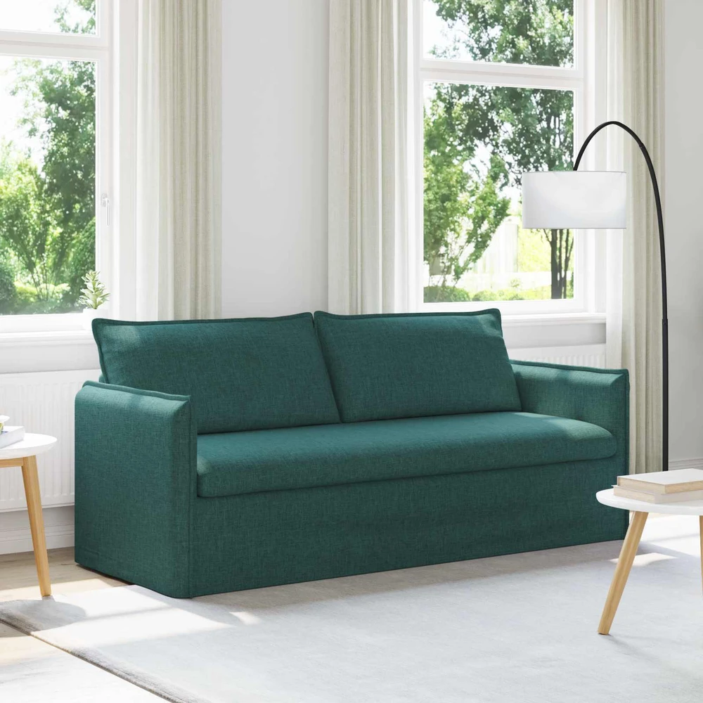 Sofa Tamsiai žalia 195 x 82 x 85 cm Metalas