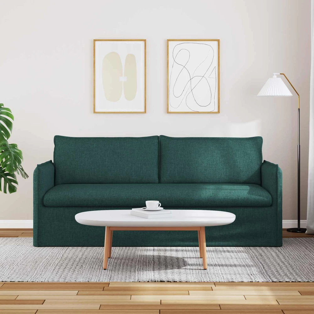 Sofa Tamsiai žalia 195 x 82 x 85 cm Metalas