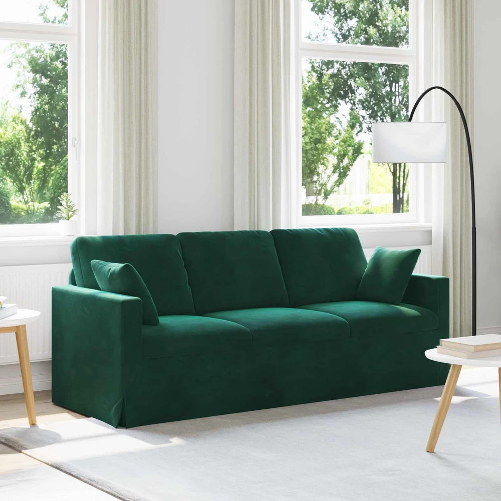 Sofa Tamsiai žalia 198 x 78 x 80 cm Aksomas