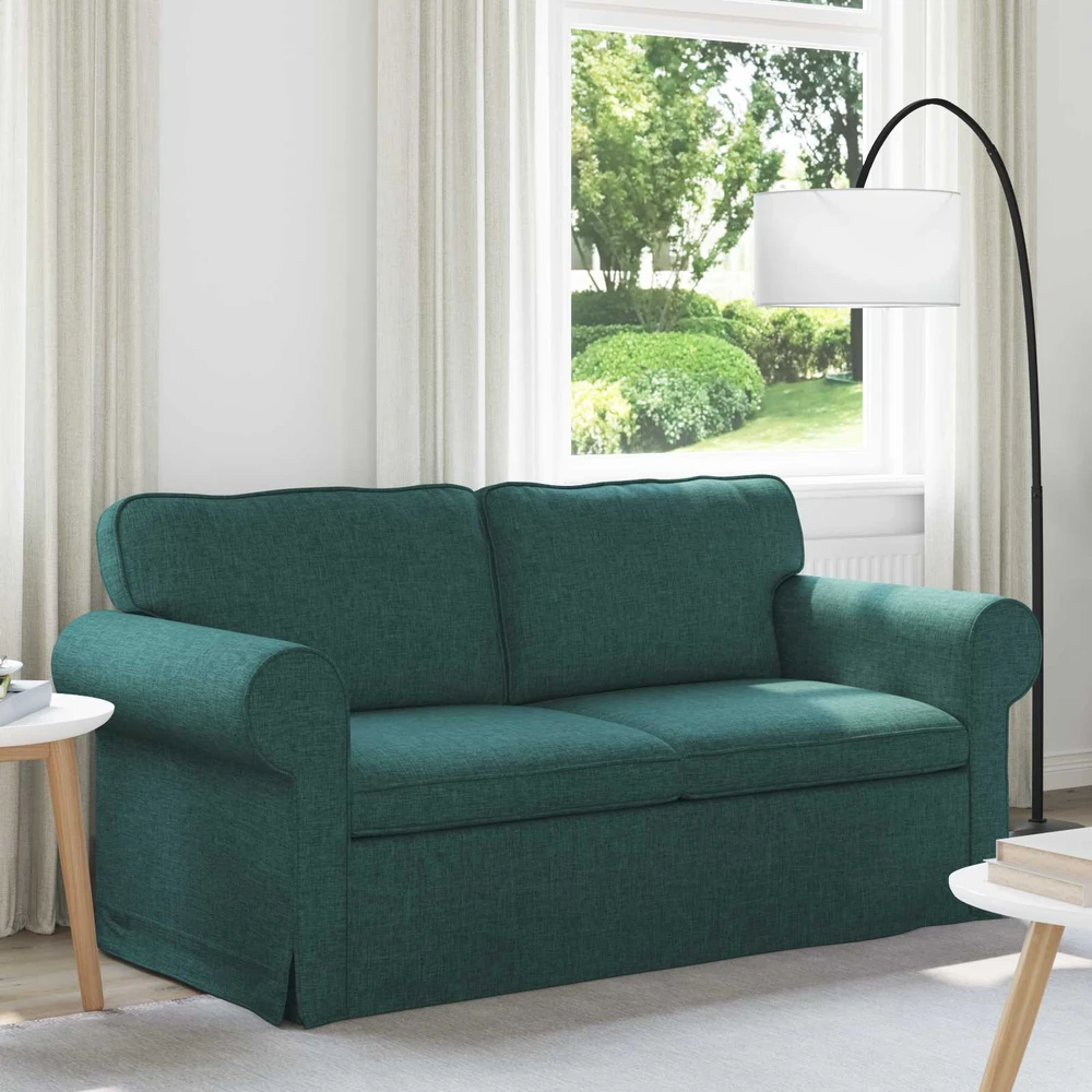 Sofa Tamsiai žalia 215 x 82 x 80 cm Metalas