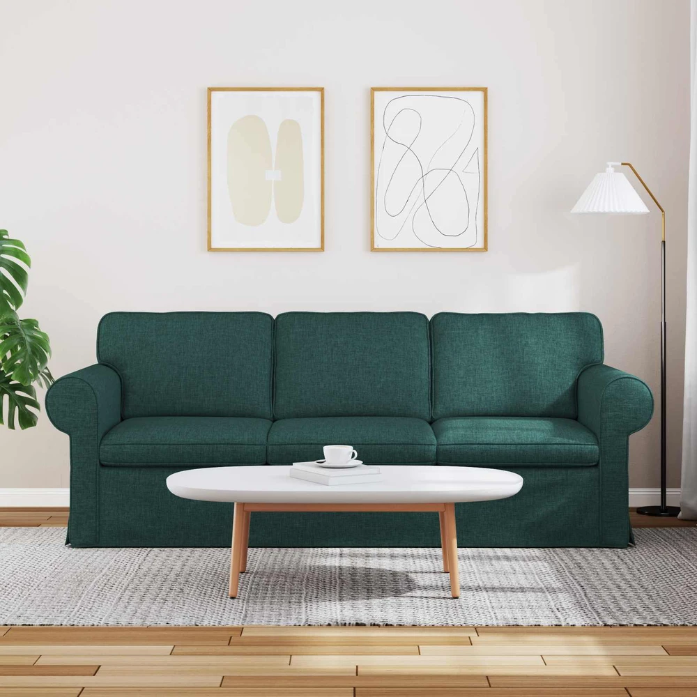 Sofa Tamsiai žalia 215 x 82 x 80 cm Metalas
