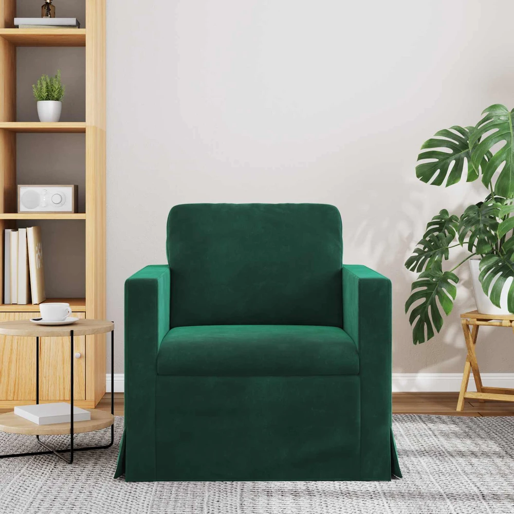 Sofa Tamsiai žalia 78 x 78 x 80 cm Aksomas