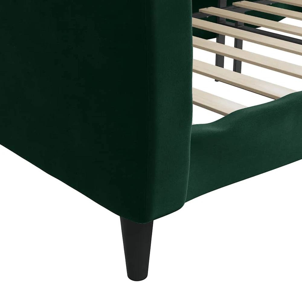 Sofa, tamsiai žalios spalvos, 80x200cm, aksomas
