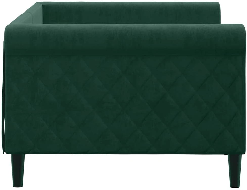 Sofa, tamsiai žalios spalvos, 90x200cm, aksomas