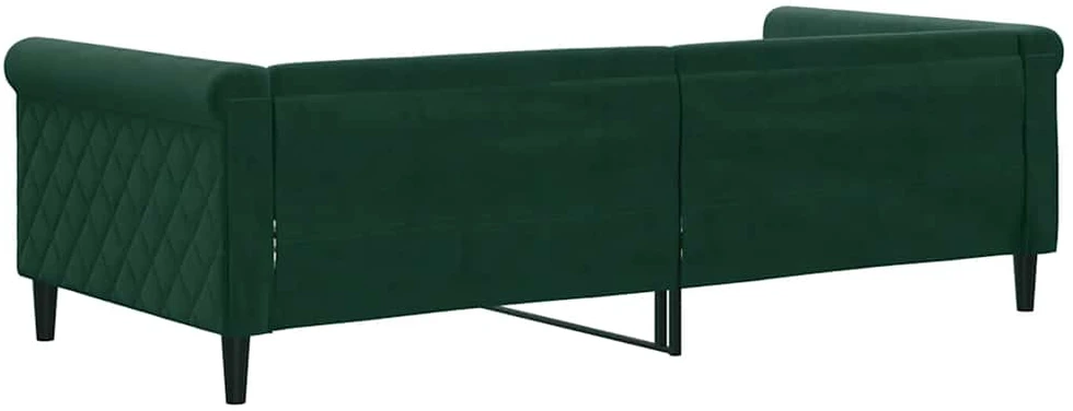 Sofa, tamsiai žalios spalvos, 90x200cm, aksomas
