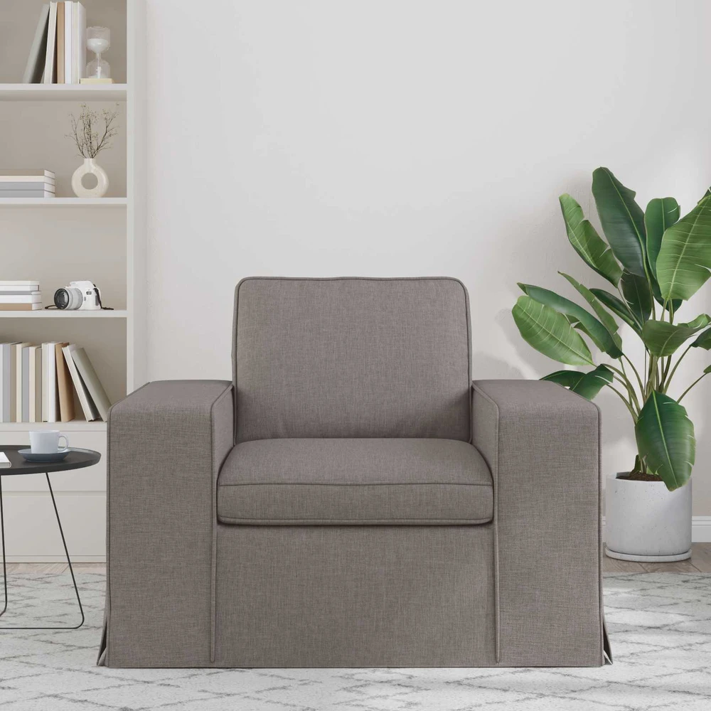 Fotelis Sofa Taupe 102 x 80 x 82 cm Metalas