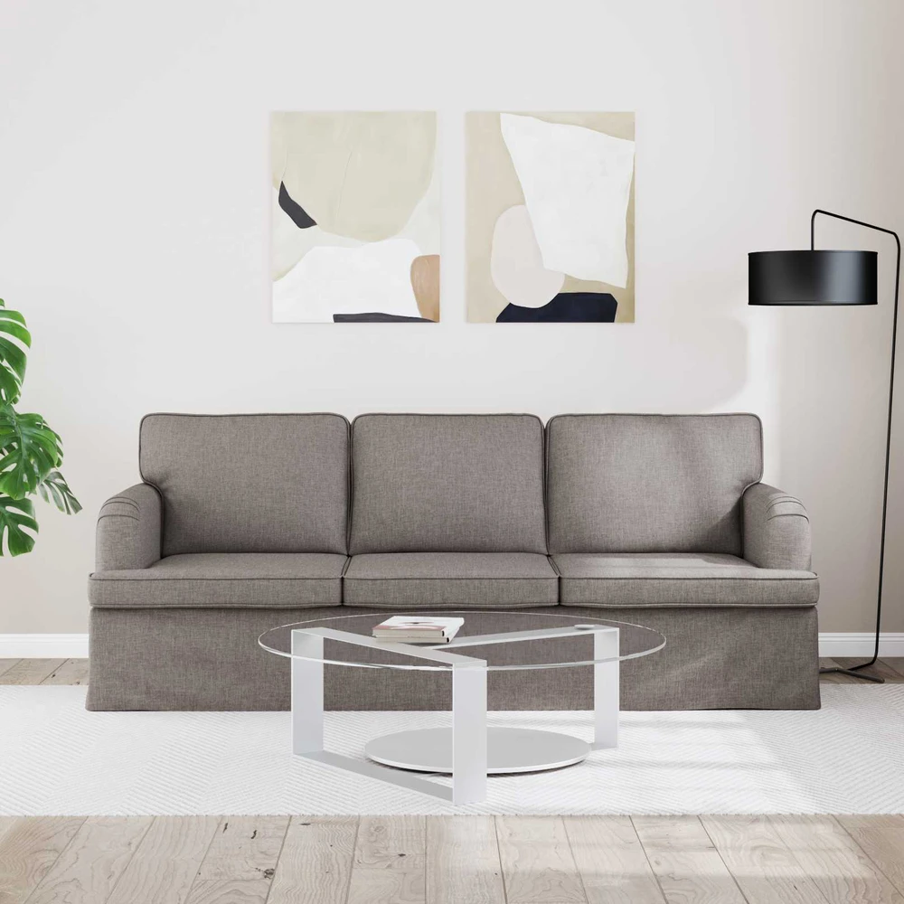 Sofa Taupe 142 x 80 x 85 cm Metalas